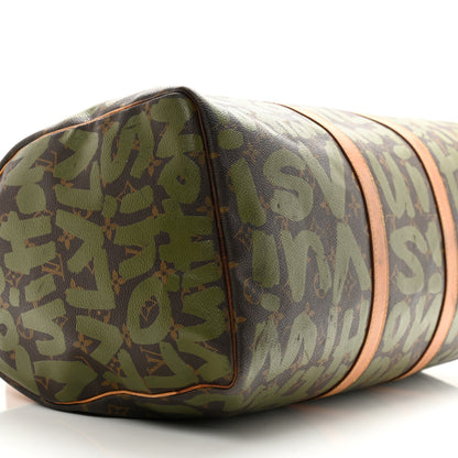 Louis Vuitton Graffiti Keepall 50 Kaki 8 of 17