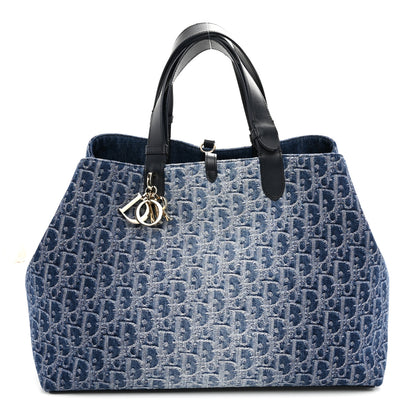 Christian Dior DIOR Denim Jacquard Oblique Large Toujours Blue 1 of 11