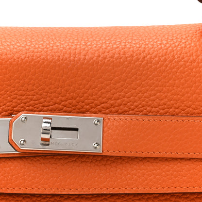Hermes Taurillon Clemence Shoulder Kelly 42 Orange Orange 8 of 11