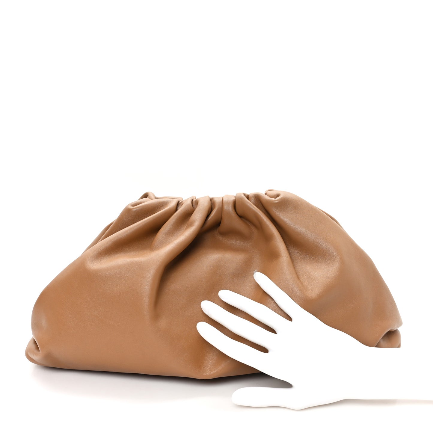 Smooth Butter Calf The Pouch Oversized Clutch Cammello
