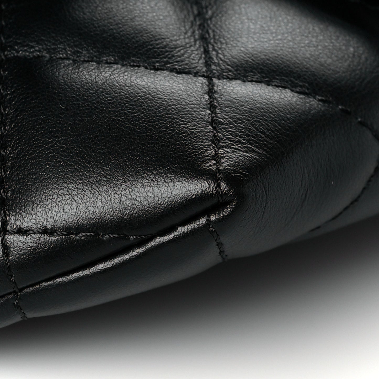 Calfskin Quilted CC Uniform Flap Belt Bag Black