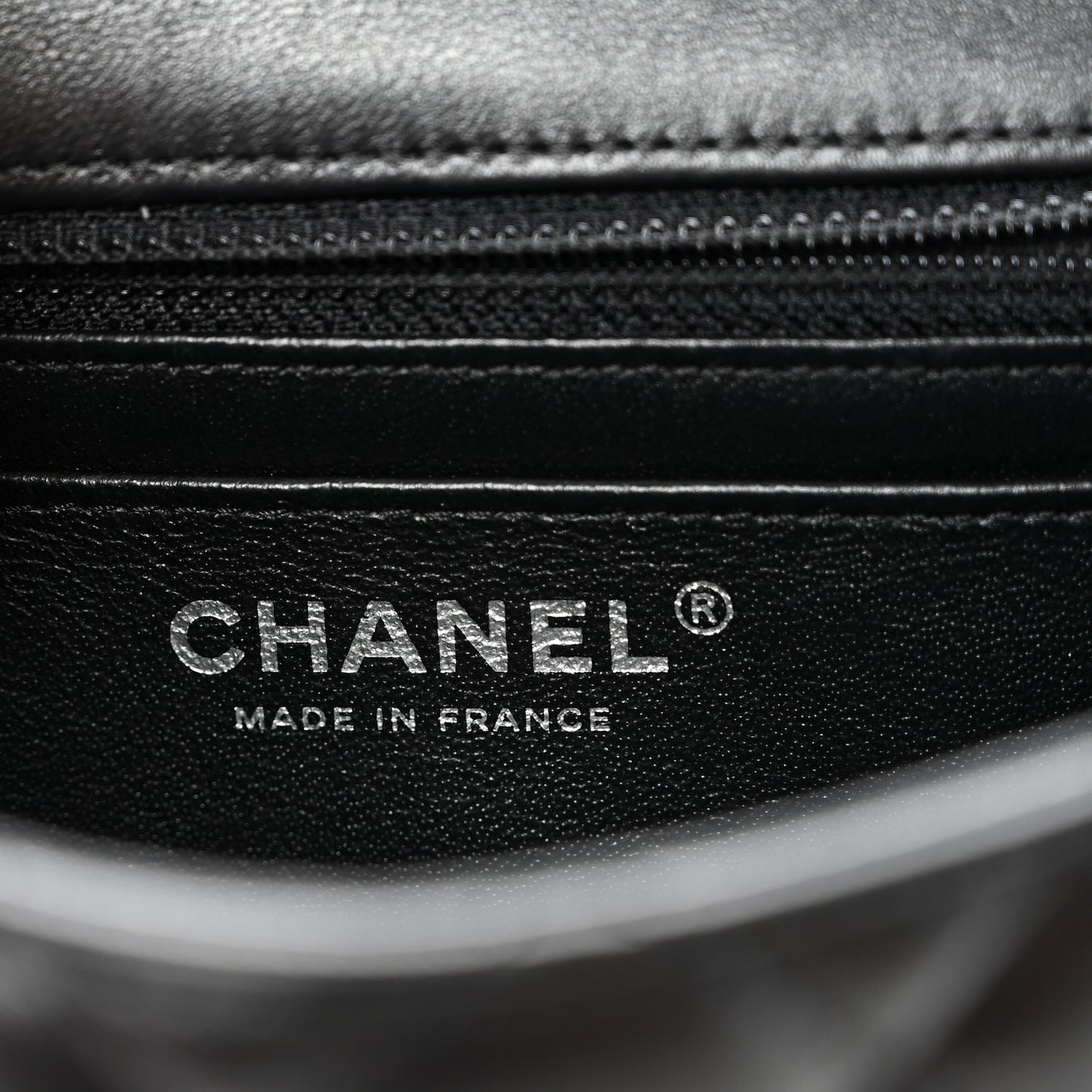 Lambskin Quilted Mini Square Flap Black