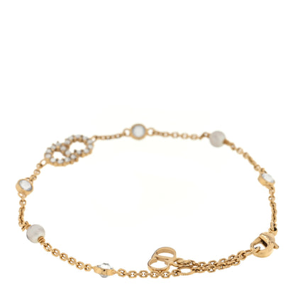 Christian Dior Crystal Pearl Clair D Lune Bracelet Gold 2 of 3