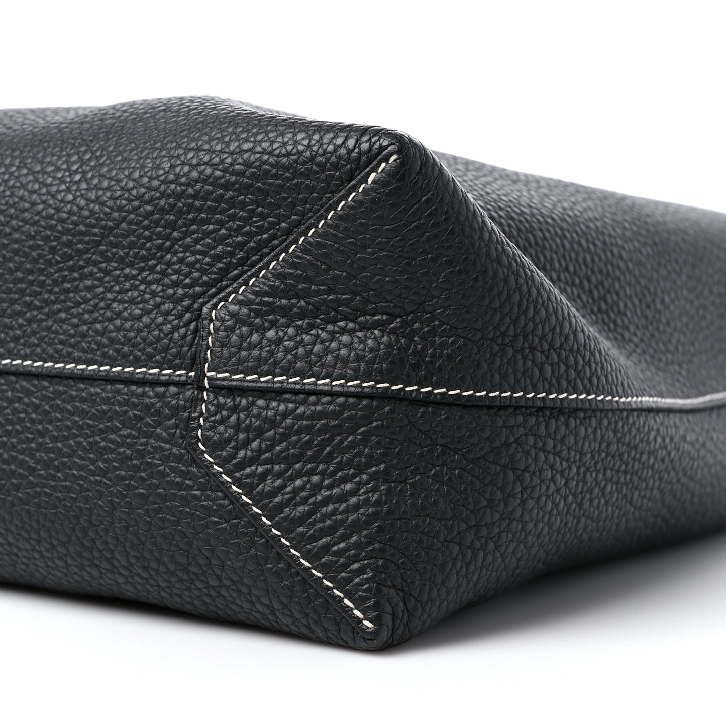 Veau Sikkim Taurillon Clemence Double Sens 36 Reversible Tote Black Graphite