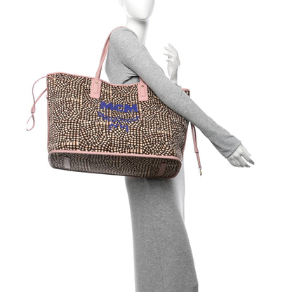MCM Visetos Large Liz Reversible Shopper Tote Soft Pink 3 of 18
