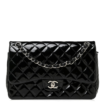Chanel Patent Quilted Jumbo Double Flap Black 1 of 22