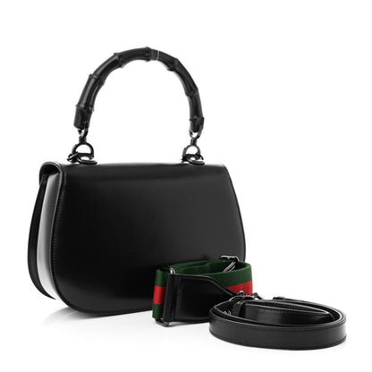 Gucci Boarded Dyana Lux Calfskin Web Monochrome Medium Bamboo 1947 Top Handle Bag Black 3 of 10