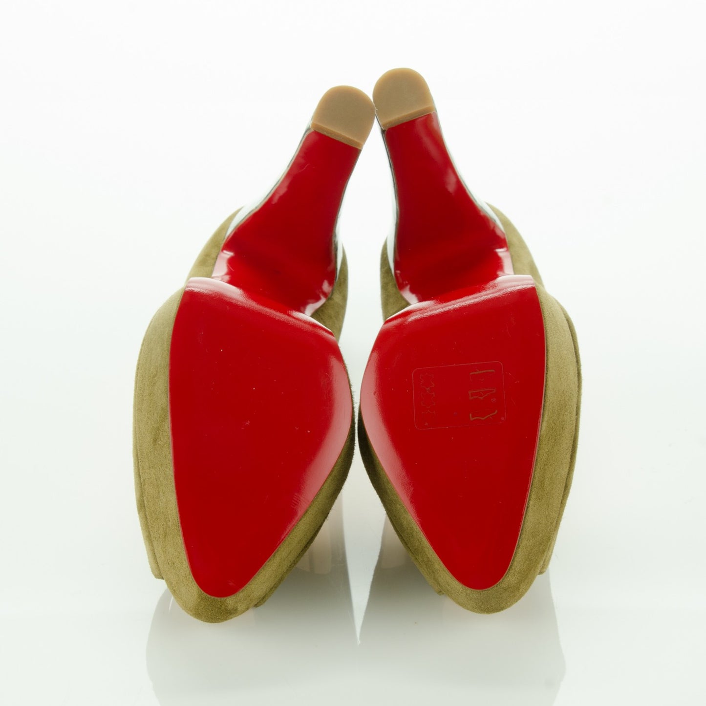 Suede Mosaic Bambou 140 Pumps 39 Green