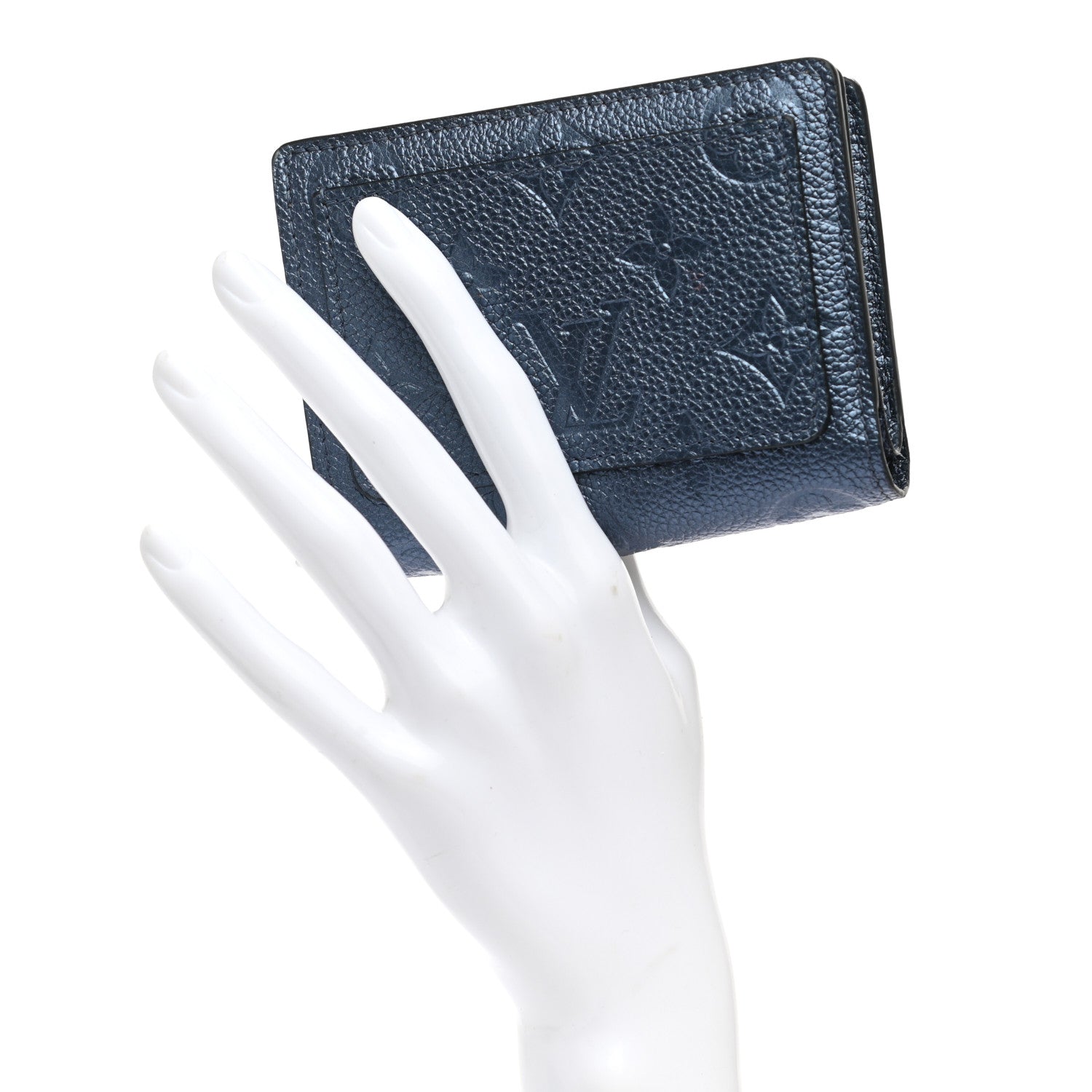 Louis Vuitton Metallic Empreinte Clea Wallet Navy Nacre 2 of 10