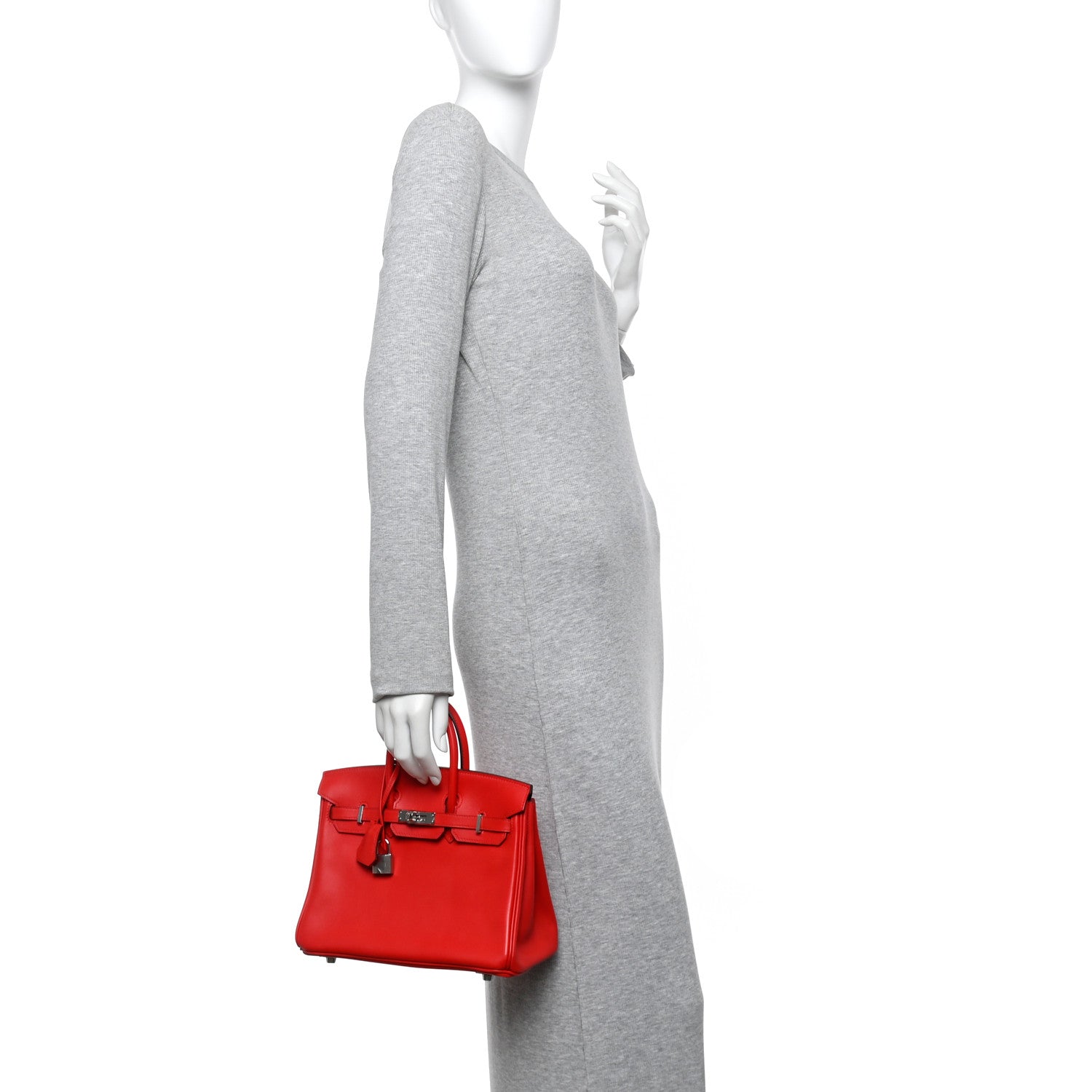 Hermes Veau Jonathan Birkin 25 Rouge De Coeur 2 of 13