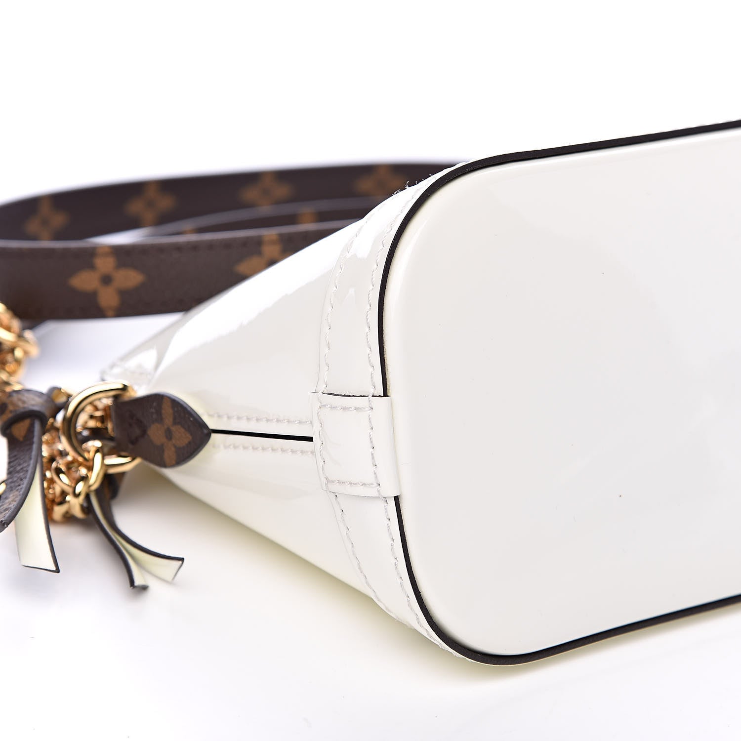 Louis Vuitton Patent Monogram Alma Mini Snow 9 of 12