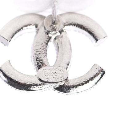 Chanel Crystal CC Earrings Silver 4 of 5