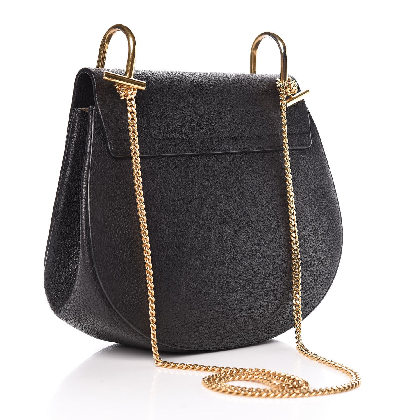 Grained Lambskin Drew Shoulder Bag Black