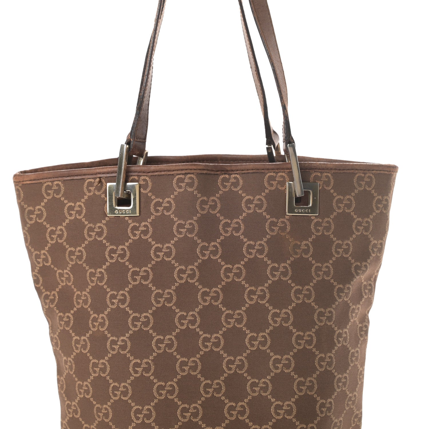 Gucci Monogram Small Bucket Tote Brown 8 of 21