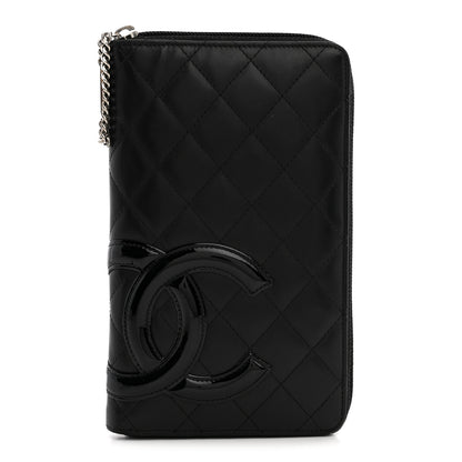 Chanel Calfskin Cambon Zip Around Organizer Wallet Black 1 of 10