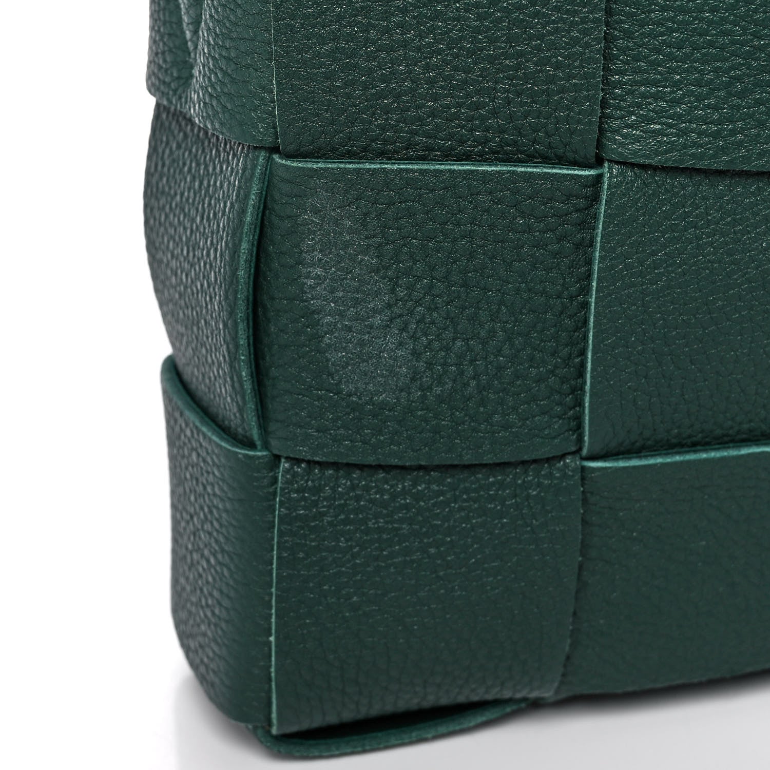 Bottega Veneta Grained Calfskin Maxi Intrecciato Cassette Crossbody Bag Raintree Green 13 of 14