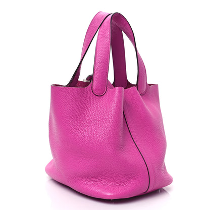 Hermes Taurillon Clemence Picotin Lock 22 MM Magnolia 3 of 12