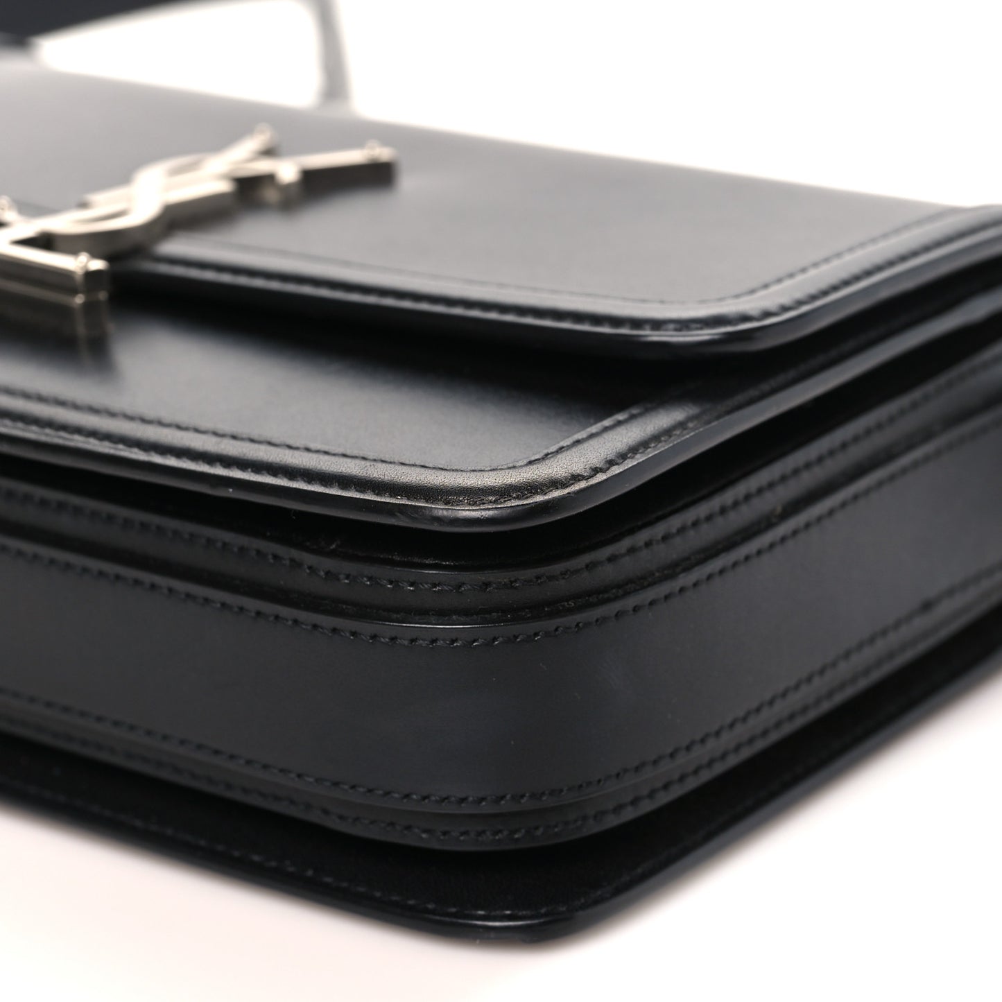 Box Calfskin Monogram Medium Solferino Satchel Black