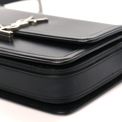 Saint Laurent Box Calfskin Monogram Medium Solferino Satchel Black 9 of 9
