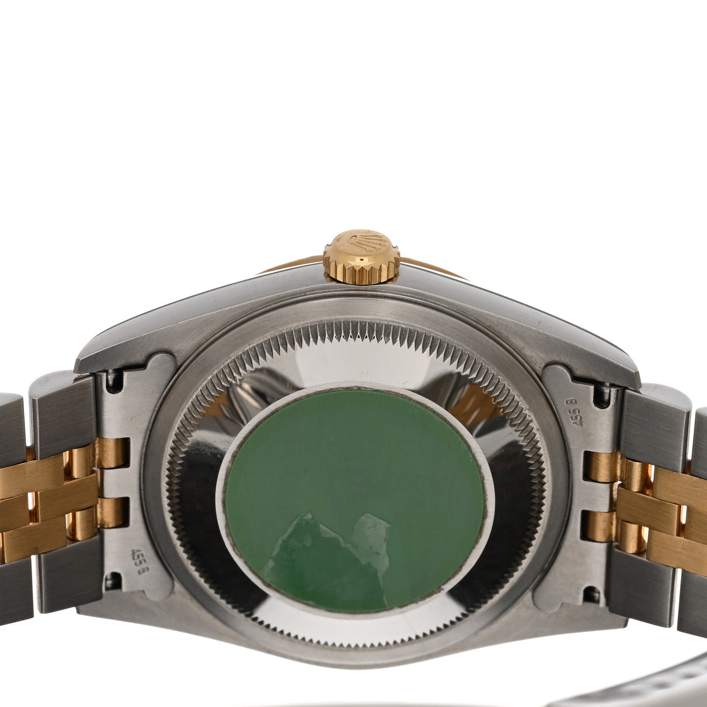 Stainless Steel 18K Yellow Gold Diamond 36mm Oyster Perpetual Datejust Watch White 16233