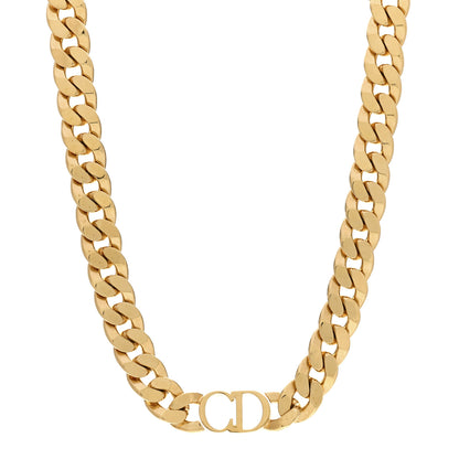 Christian Dior Metal Danseuse Etoile Chain Choker Necklace Gold 1 of 3