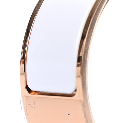 Hermes Enamel Wide Clic Clac H Bracelet PM White 5 of 5