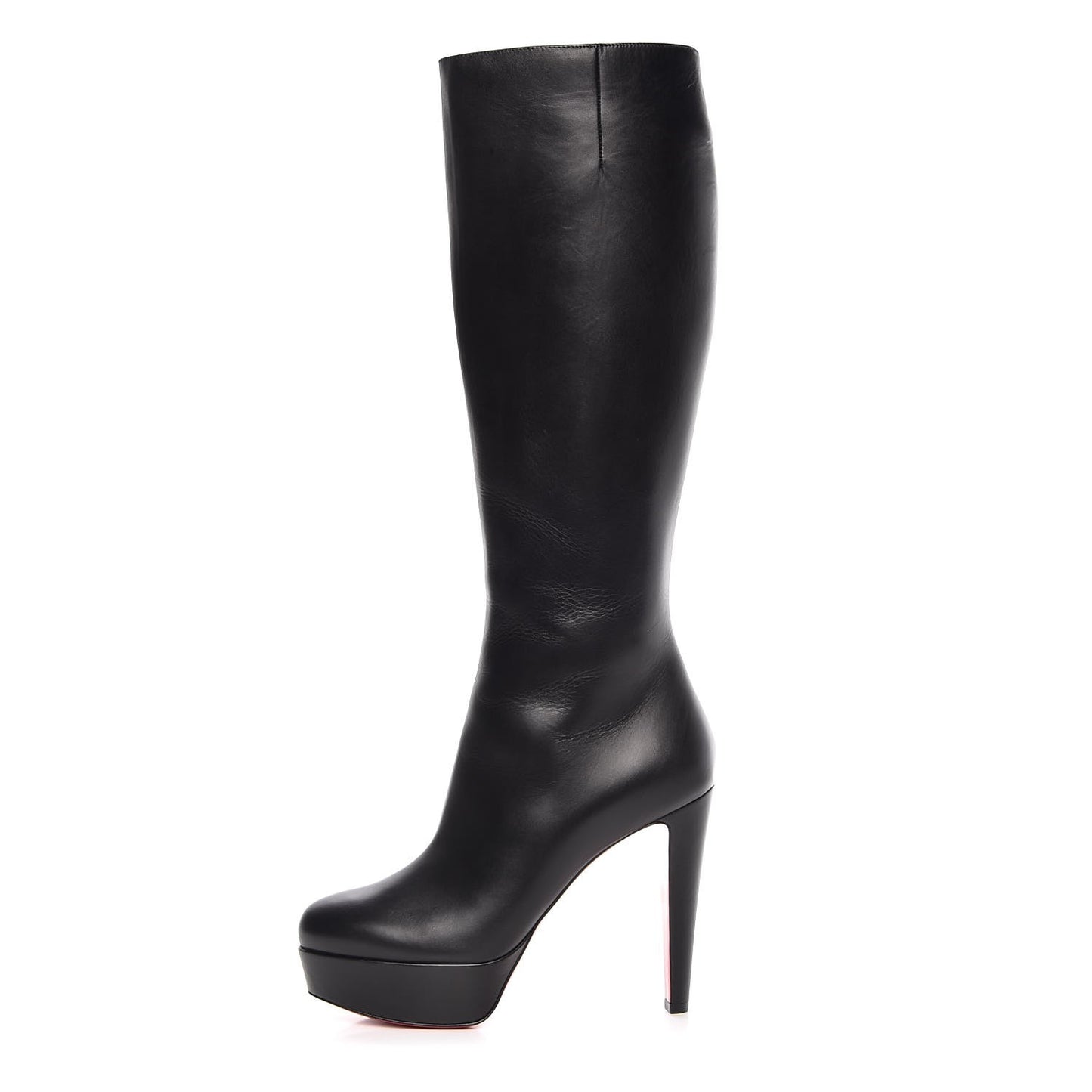 Shiny Calfskin Lady 120 Boot 39 Black
