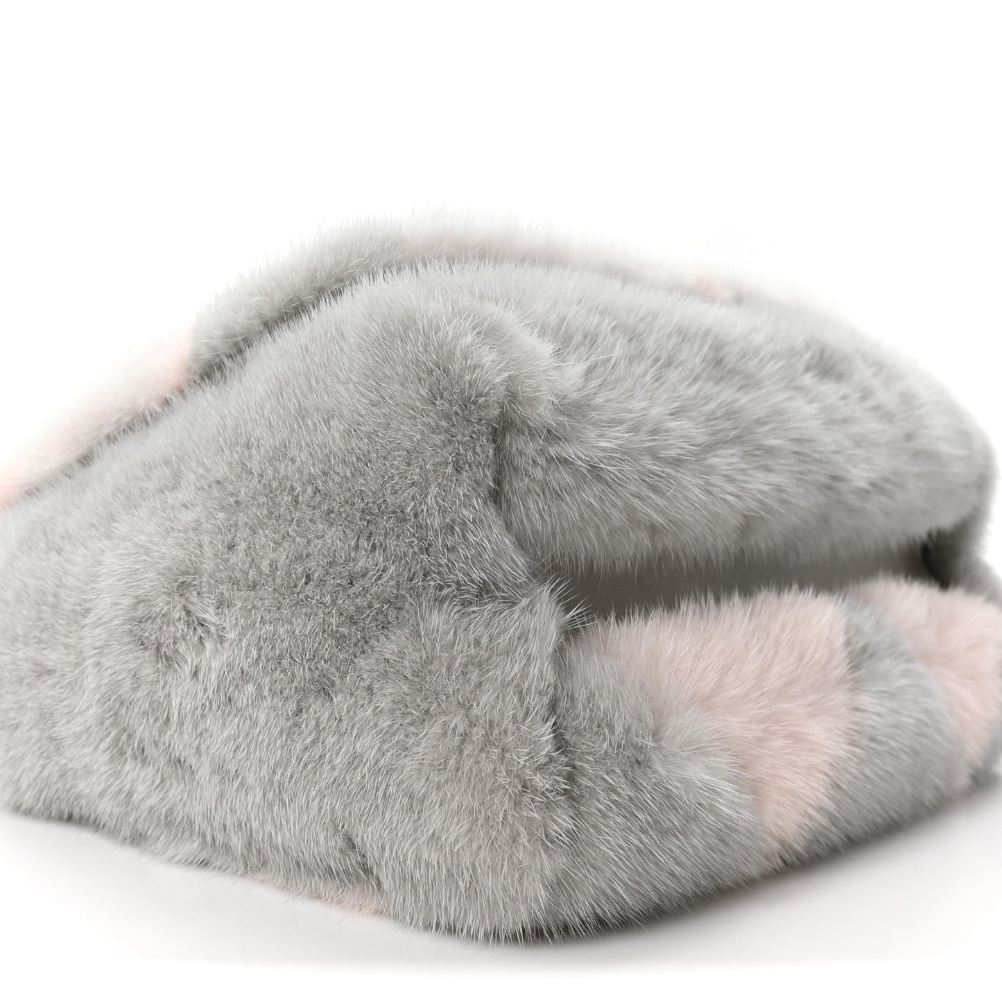 Mink Fur Malletage GO-14 PM Grey Pink