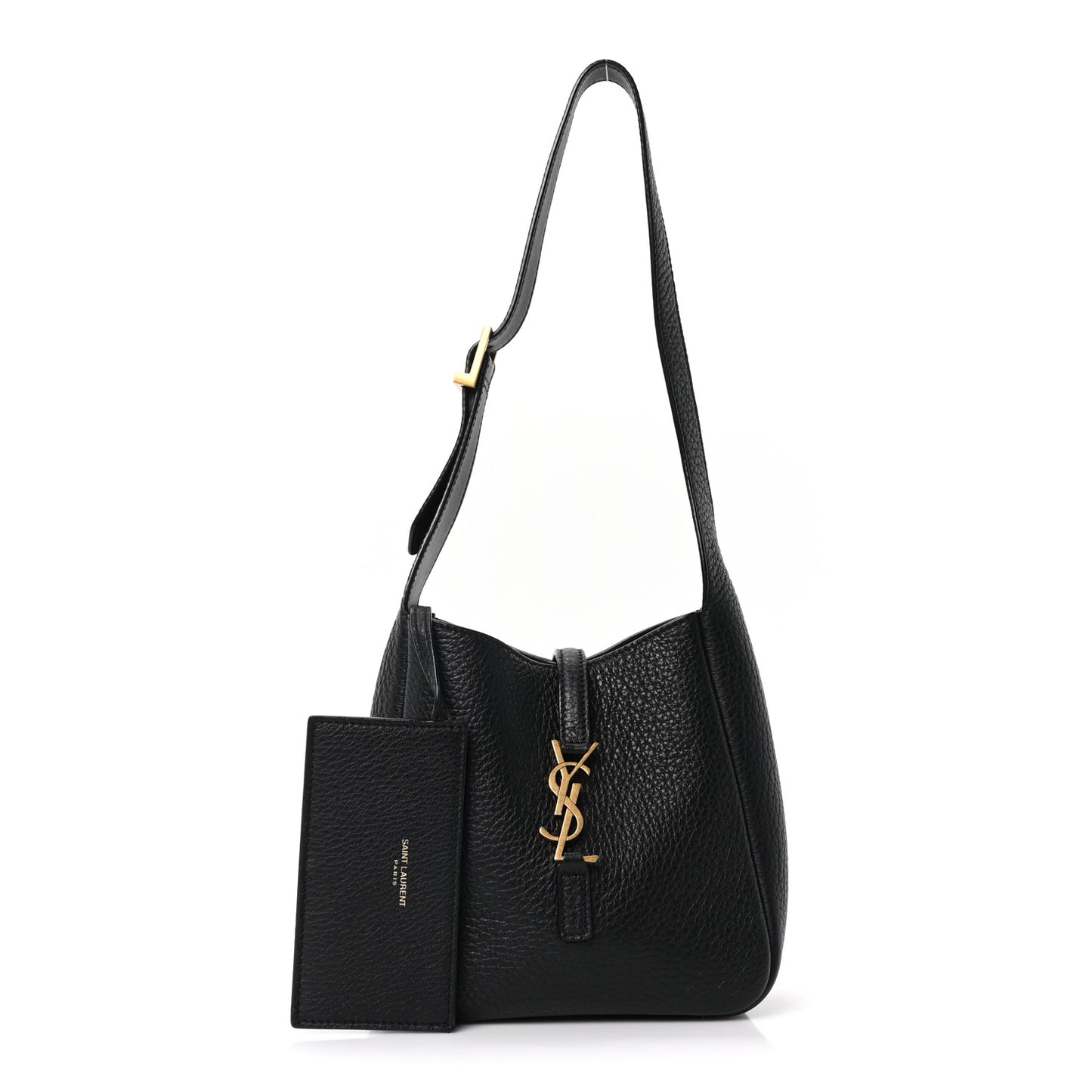 Grained Calfskin Baby Le 5 A 7 Supple Hobo Black