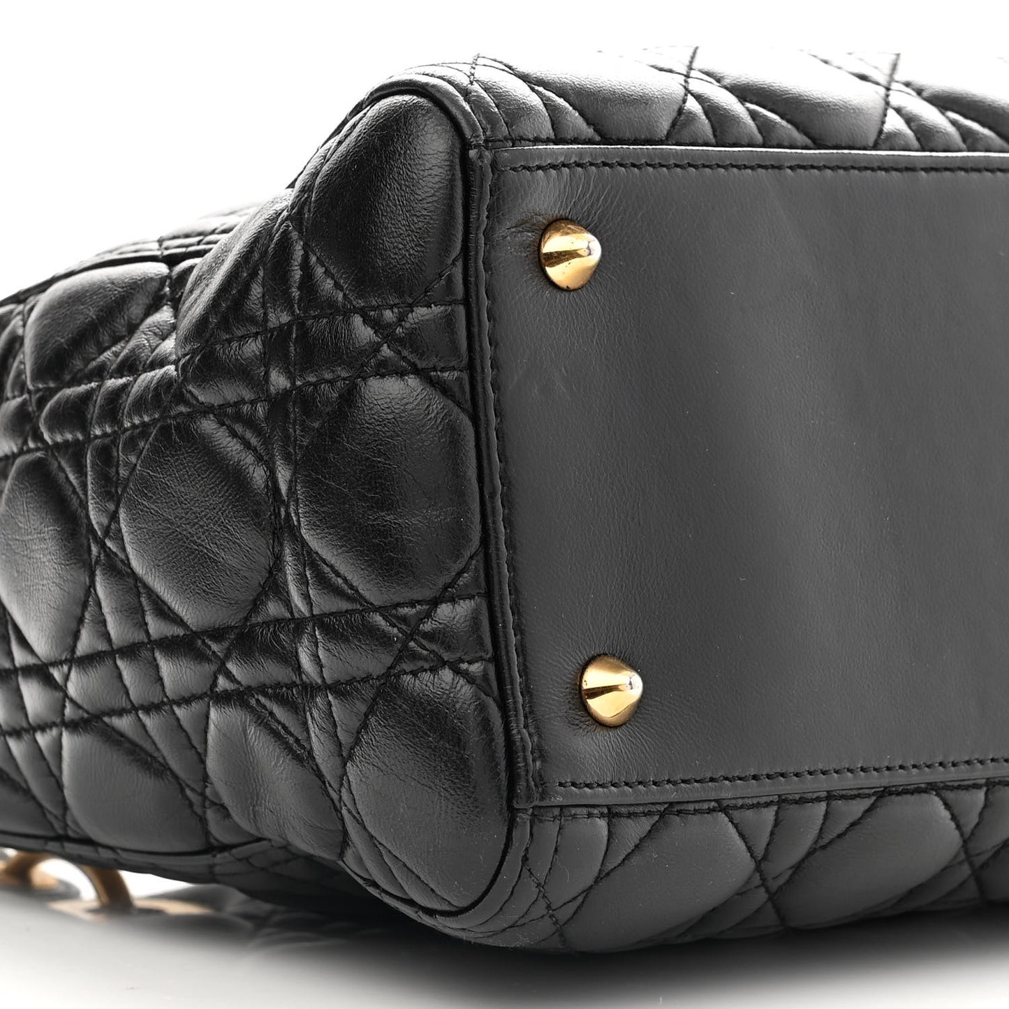 Lambskin Cannage Medium Lady Dior Black