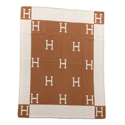 Hermes Wool Cashmere Avalon Blanket Ecru Camel 1 of 5