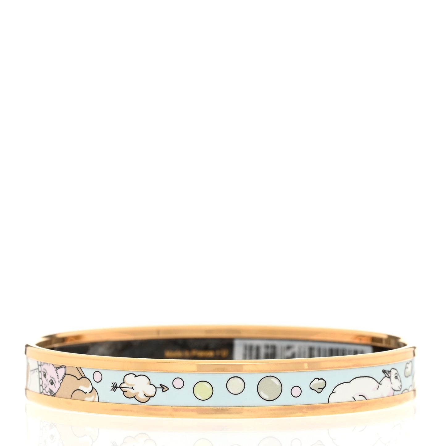Enamel Printed Narrow Dans les Nuages Bracelet 65 Multicolor