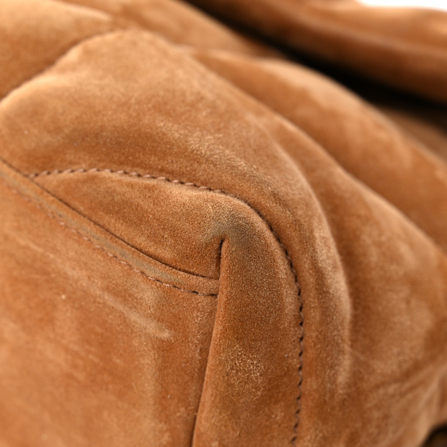 Suede Calfskin Quilted Small Loulou Puffer Monogram Chain Satchel Cinnamon