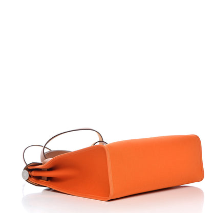 Hermes Vache Hunter Toile Herbag Zip 31 PM Orange 5 of 12