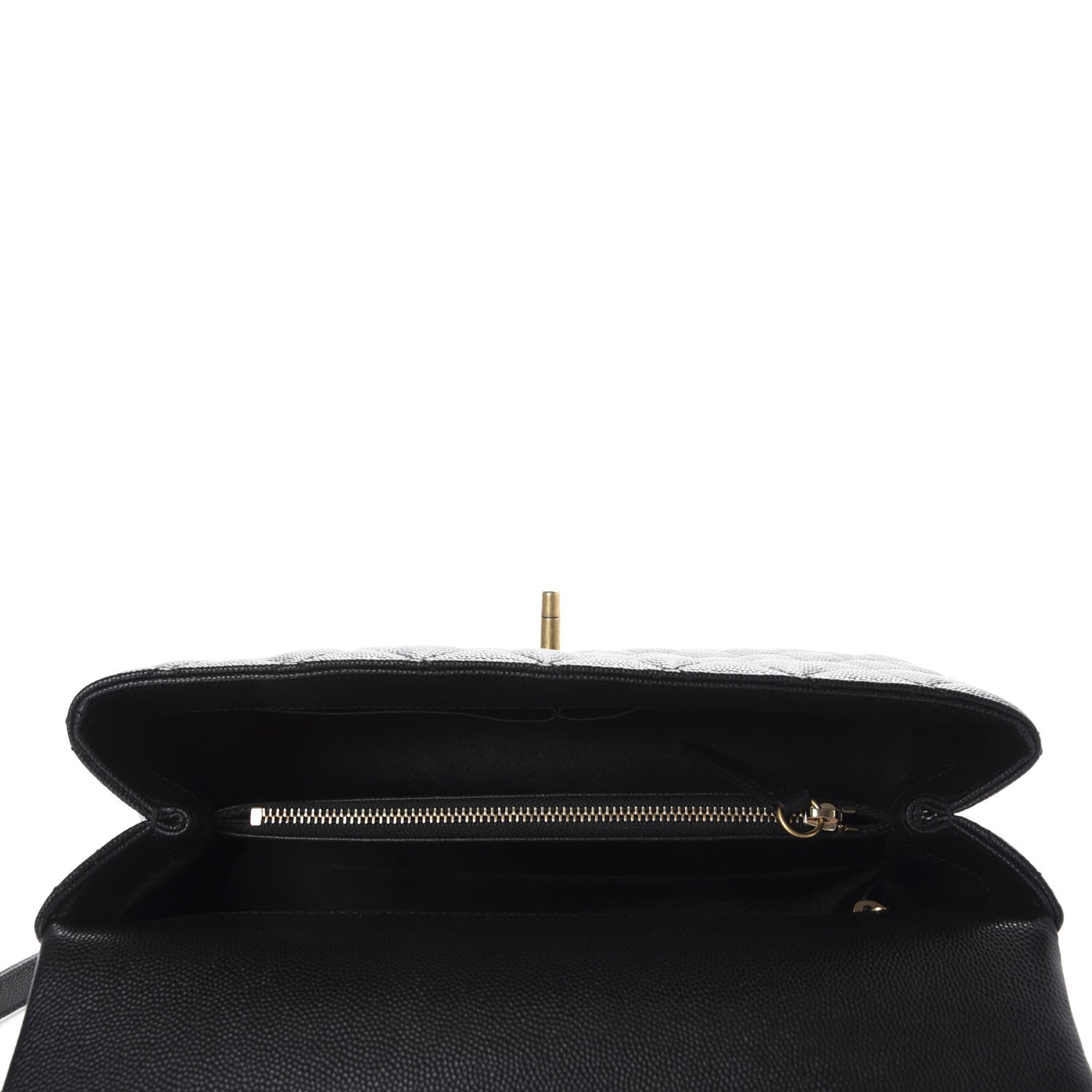 Chanel Caviar Elaphe Quilted Small Coco Handle Flap Black 5 of 11