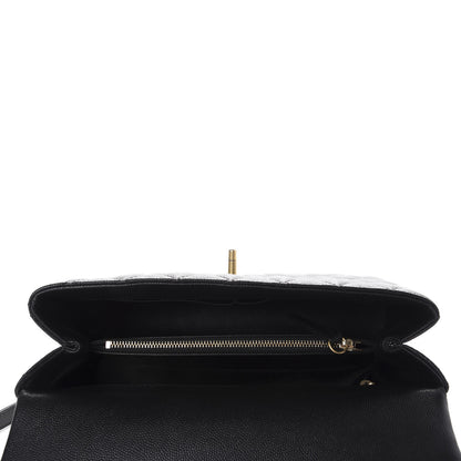Chanel Caviar Elaphe Quilted Small Coco Handle Flap Black 5 of 11
