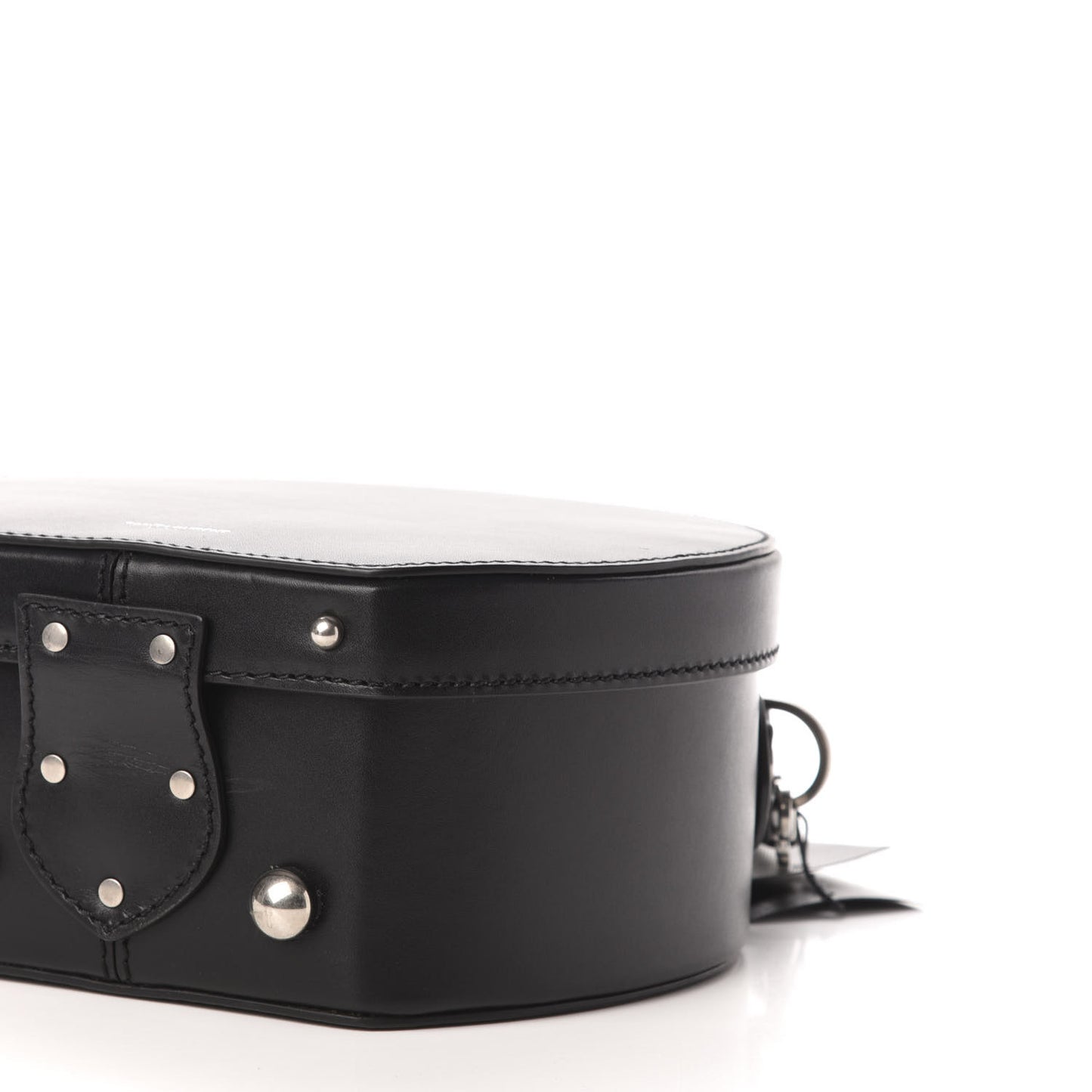 Calfskin Small Mica Hat Box Black