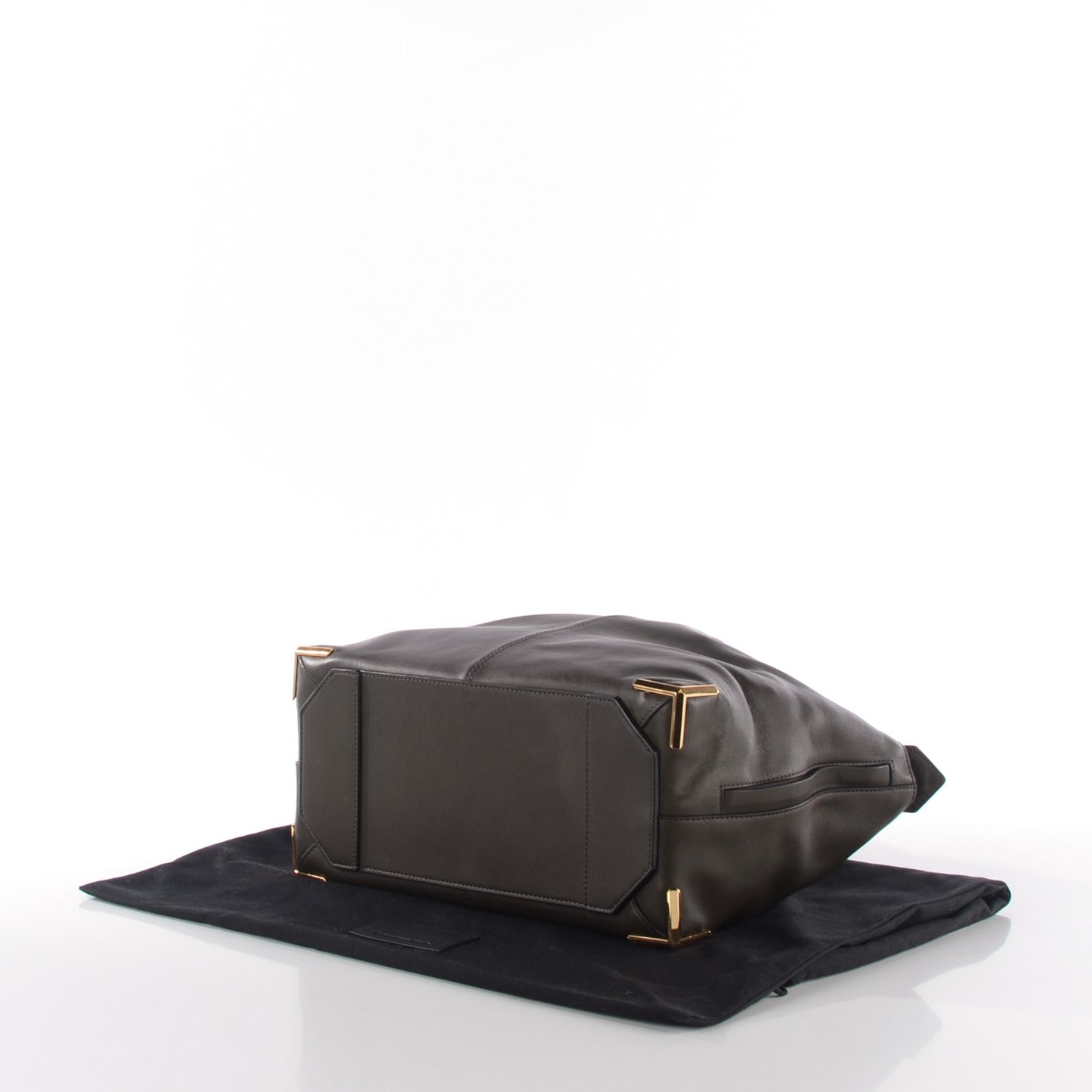 Smooth Calfskin Liner Tote Dark Green