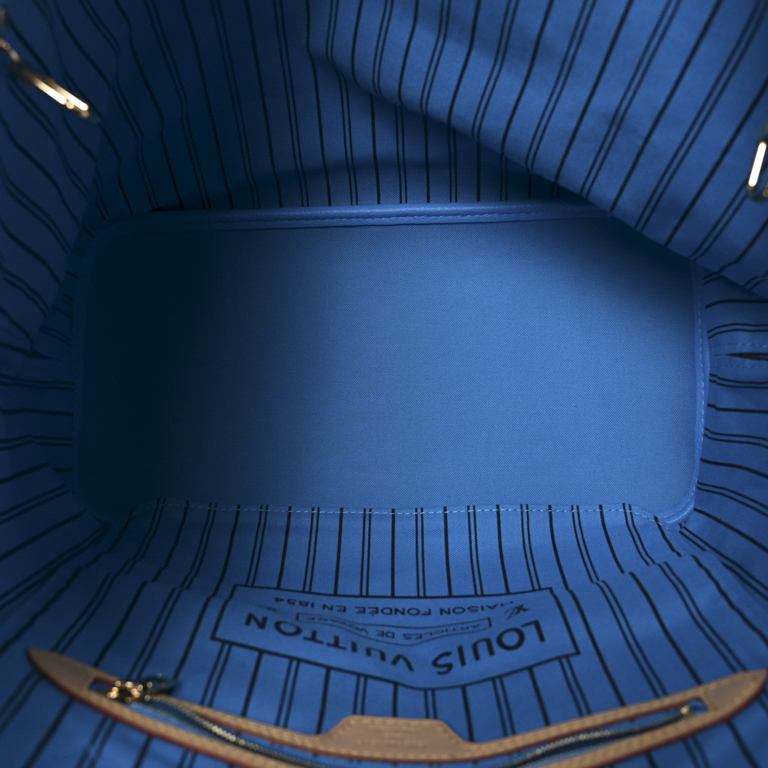 Louis Vuitton Monogram Inside Out Neverfull Bandouliere MM Gaston Blue 5 of 9