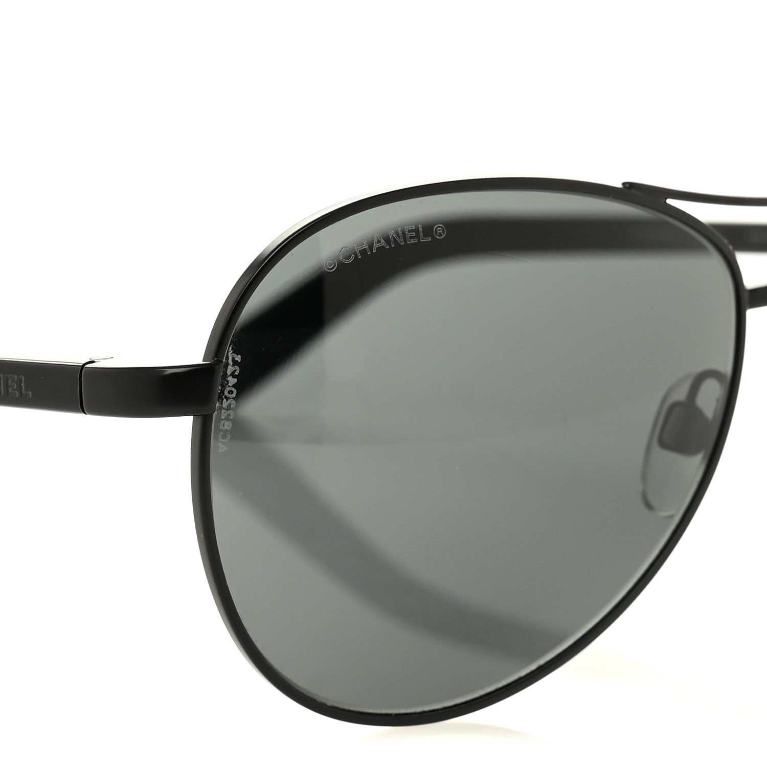 Chanel Metal Aviator CC Sunglasses 4201 Black 5 of 8