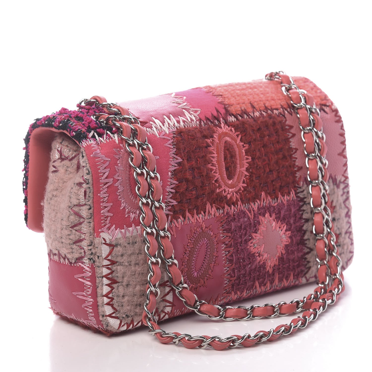 Chanel Lambskin Tweed Patchwork Medium Single Flap Multicolor 3 of 11