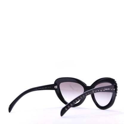 Prada Acetate Studded Ornate Cat Eye Sunglasses SPR 31Q Black 4 of 7