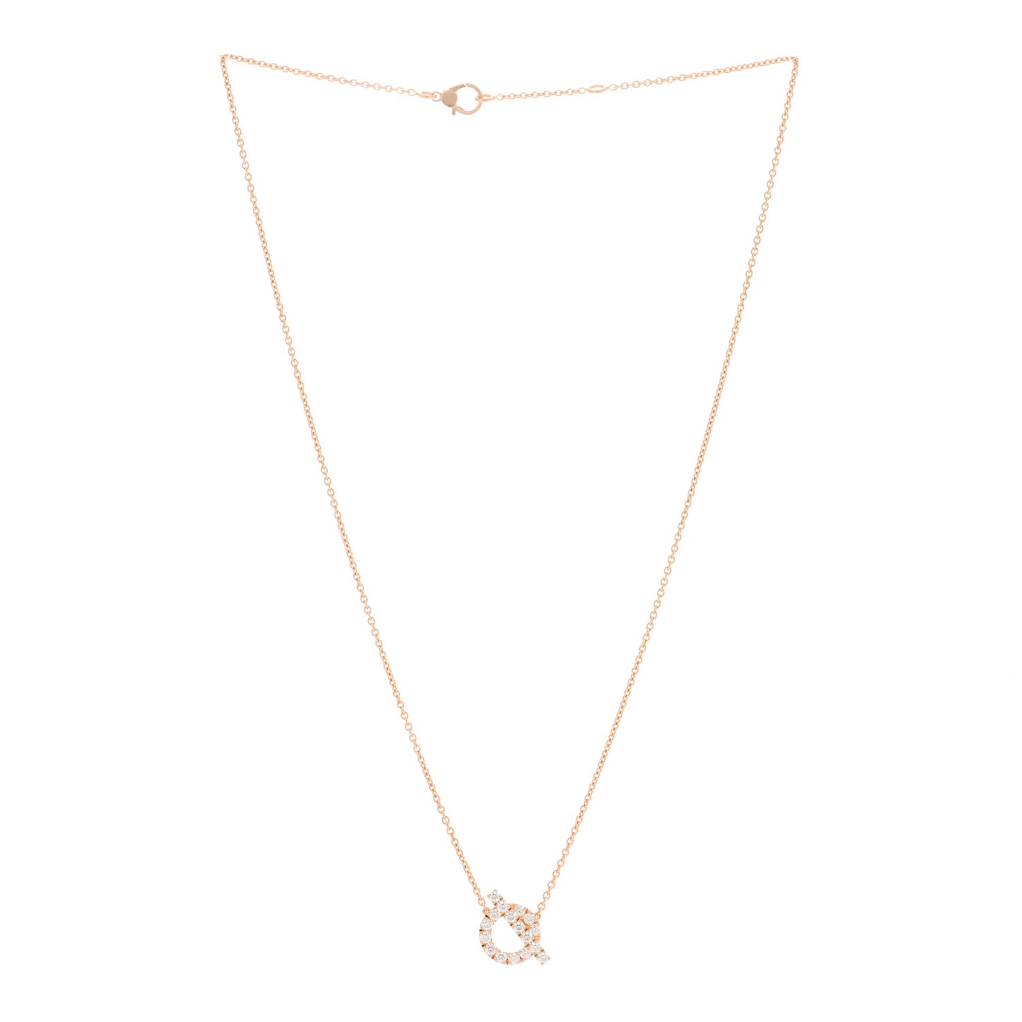 18K Rose Gold Diamond Finesse Pendant Necklace