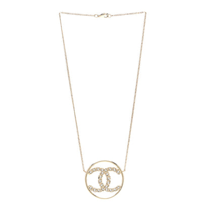Chanel Baguette Crystal High Society CC Pendant Necklace Gold 3 of 6