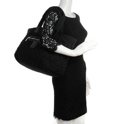 Chanel Nylon Quilted Large Coco Cocoon Tote Black 2 of 7