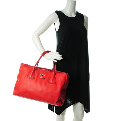 Chanel Lambskin Executive Cerf Shopper Tote Red 2 of 8