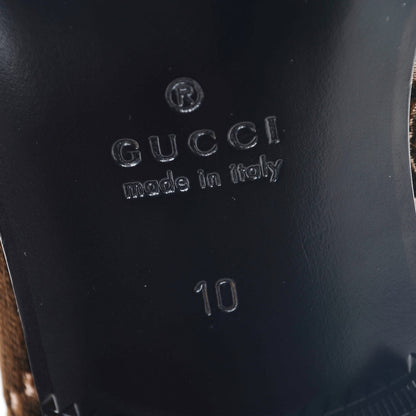 Gucci Velvet GG Monogram Mens Loafers 10 Brown 6 of 8