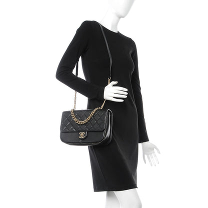 Chanel Caviar Quilted Large Studded Flap Black 2 of 8