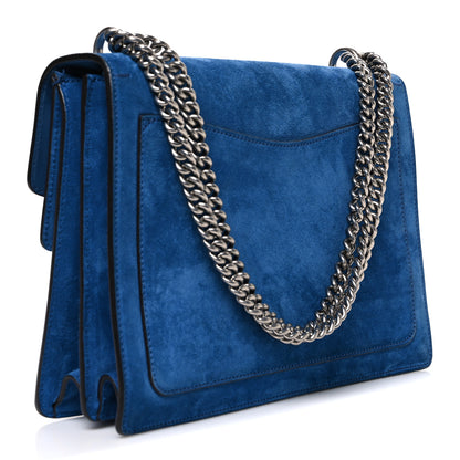 Gucci Suede Medium Dionysus Shoulder Bag Blue 3 of 11