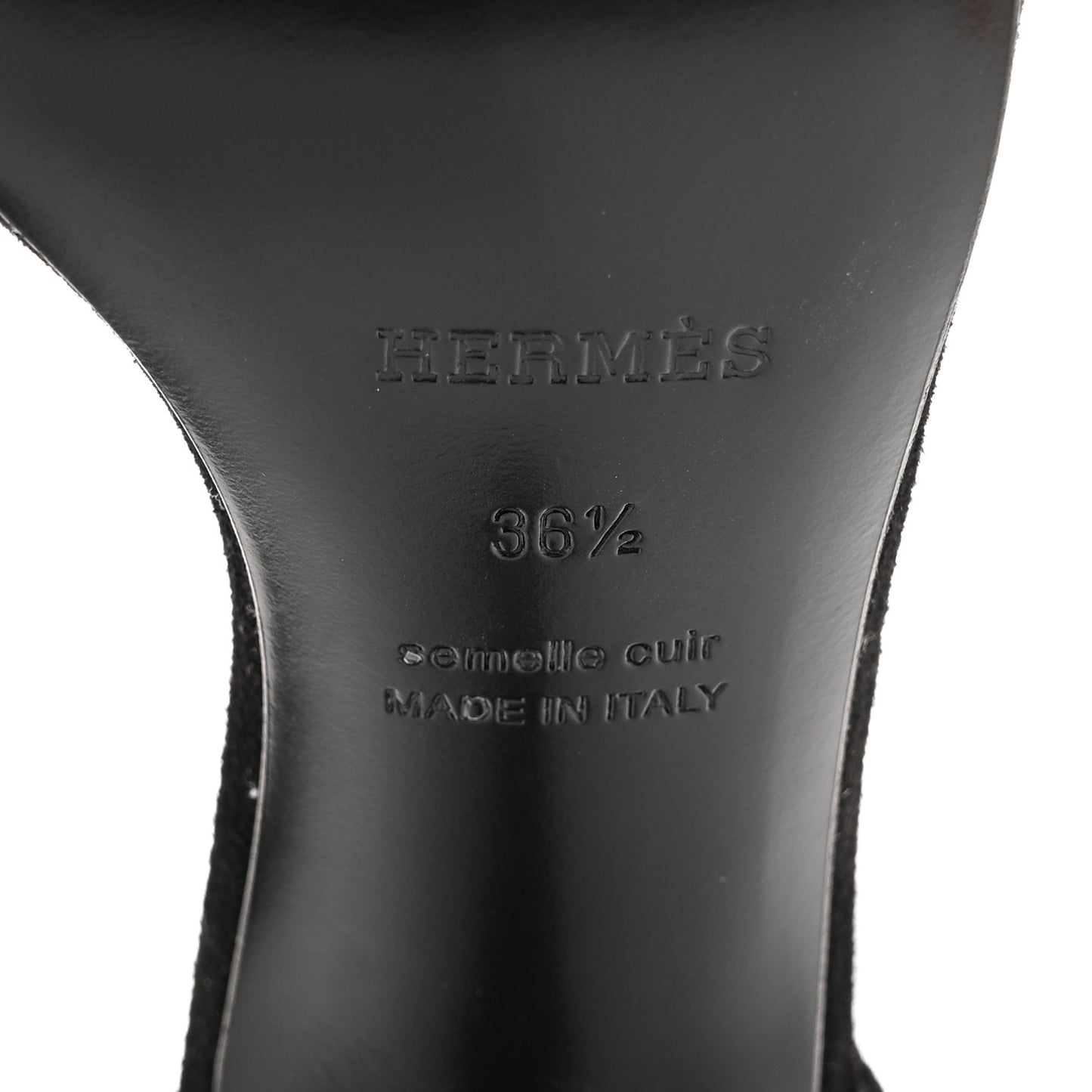 Suede Goatskin Heden 80 Sandals 36.5 Black